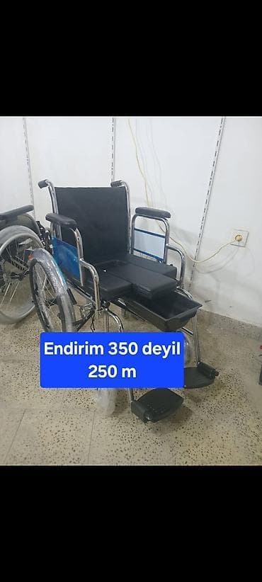 elil arabasl: Tualet qablı əlil arabası - Metallik möhkəm karkas, xrom örtüklü - — 1