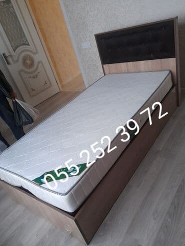 tek neferlik kravat: Birnəfərlik, Bazalı, Pulsuz matras, Siyirməsiz, Rusiya, MDF — 3