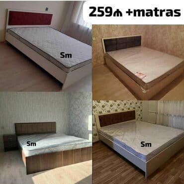 Çarpayılar: Yeni, İkinəfərlik çarpayı, Bazasız, Matras ilə, Siyirməsiz — 3