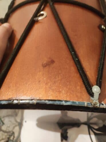 klarnet muştuk: LED işıqlı nağara - Korpus: klassik taxta gövdə, kəndirli gərmə — 8