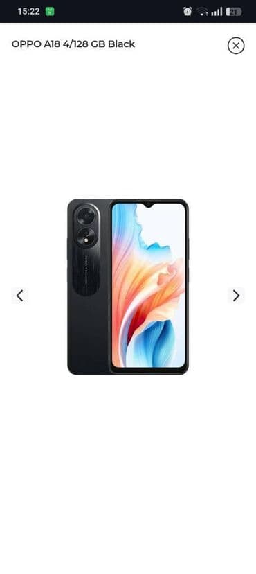 Oppo A18, 128 GB, rəng - Qara