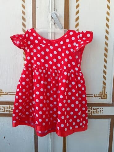 uşaq yelencek: Uşaqlar üçün ağ nöqtələri olan mavi rəngli don. Bu yüngül və rahat — 3