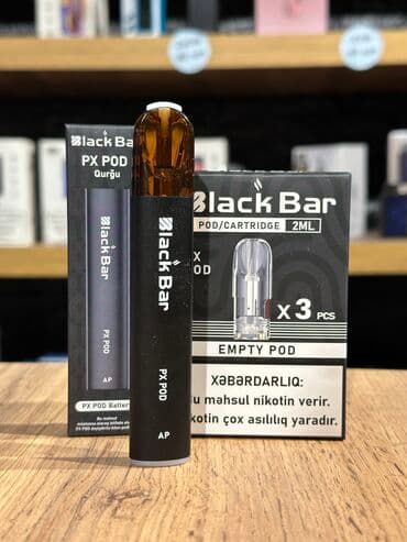 Black Bar pod+kartric Pod: Ölçüləri:19.6*82mm Çəki:15 q Batereya