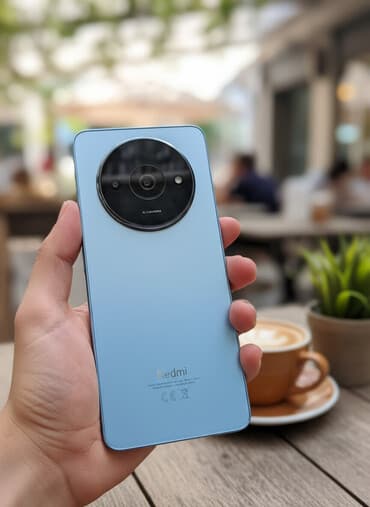 сотовый телефон fly ff247: Redmi A3, 128 ГБ, цвет - Голубой, Сенсорный — 1