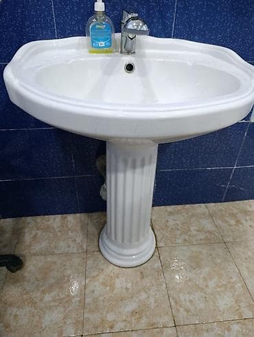 plastik su qabi: 2si 100 azn Pedestal tipli əl-üz yuma dəsti və su tozsoranı - Keramik — 2