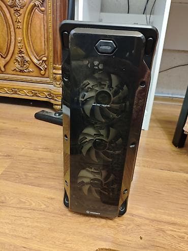 Masaüstü kompüter toplusu - Sistem bloku: ATX/qara korpus, ön paneldə — 4