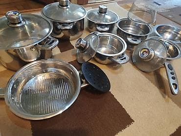 Qazan, rəng - Gümüşü, Paslanmayan polad — 1