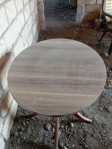 стол из массива дерева: Гостиный стол, Дерево, Круглый стол — 2