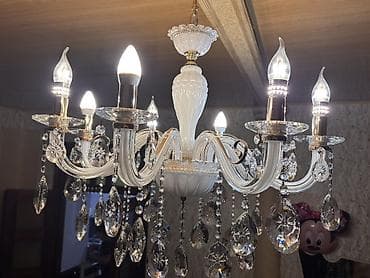 neft lampası: Çılçıraq, 8 lampa, Xrustal — 2