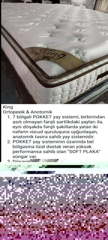 matryal: Yeni, Ortopedik matras, Bir nəfərlik — 20