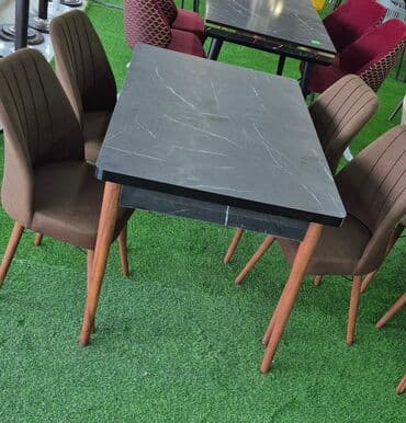 Masa və oturacaq dəstləri: Mətbəx üçün, Yeni, Açılan, Dördbucaq masa, 4 stul — 3