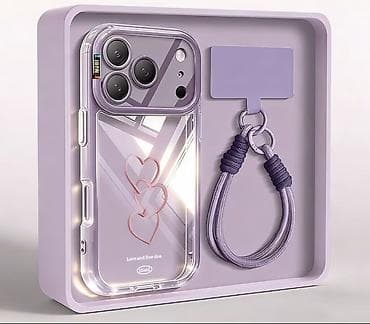 iphine: Şəffaf ürək naxışlı telefon qabı seti - Model: iPhone üçün uyğun — 3