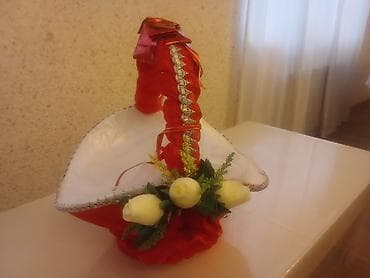 nişan üçün saç düzümləri: Toy və məclislər üçün dekorativ dəst - Bəzək səbətləri: Qızılı — 7