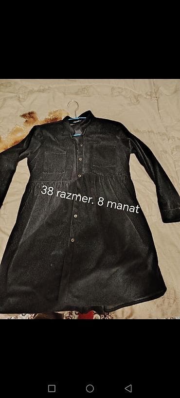 Ətəklər: Qadın uzun köynək/tunika - Rəng: qara - Parça: məxmərabənzər, nazik — 1