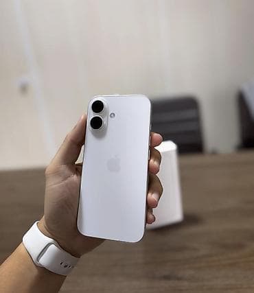 iphone quba: IPhone 16, 128 GB, Ağ, Zəmanət, Simsiz şarj, Face ID — 1
