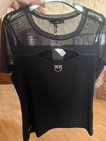 bəzəklər: Qadın qara və tünd göy qısaqol T-shirt kolleksiyası Ümumi — 6