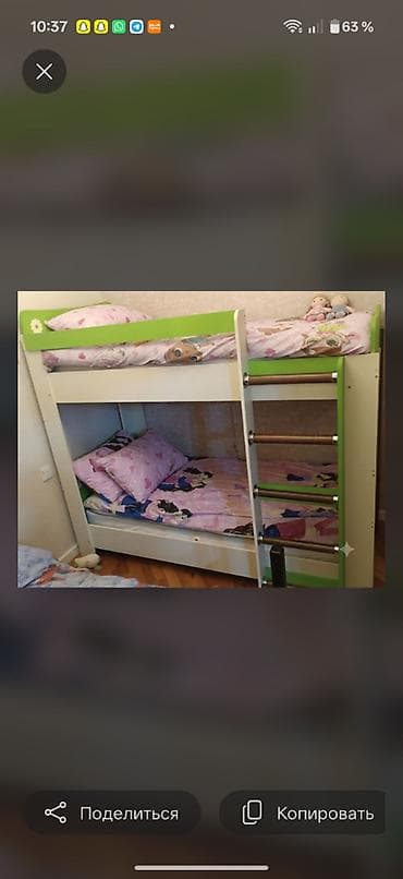 matras islenmis: Oğlan və qız üçün, İşlənmiş, Çarpayı, Matras ilə, Siyirməsiz, MDF — 1