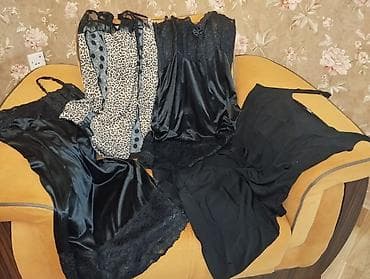 Qadın gecə dəstləri – 4 ədəd - Material: yumşaq atlaz/saten və