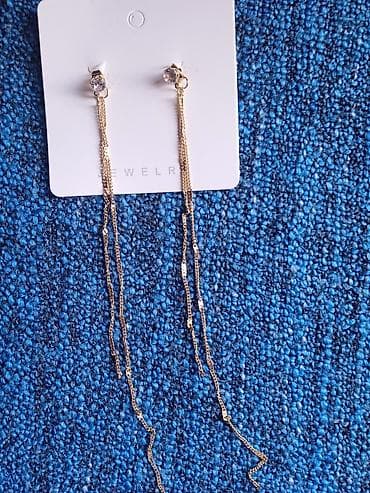 abadok sırğa: Uzun və zərif qadın sırğaları kolleksiyası - Model 1: Kristal daşlı — 7