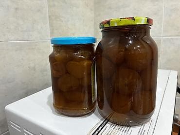 Evdə hazırlanmış Bakı əncildən(sarı əncil) tumsuz mürəbbə. 1l - 8