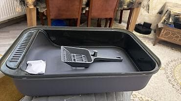 Bio-tualetlər və doldurucular: Qapalı dizayna malik pişik tualeti qabı və çömçə dəsti - Material — 1