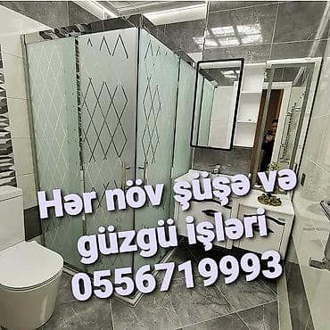 islenmis plastik qapi pencere: 🪟Hər növ şüşə və güzgü işləri: duş kabin,arakəsmə,fasat,qumlama,əyilmə — 8