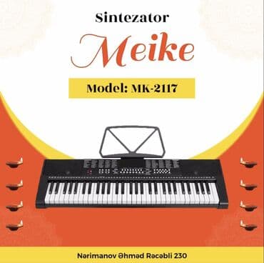 Midi-klaviaturalar: Meike Sintezator Model: MK-2117 🚚Çatdırılma xidməti mövcuddur — 1