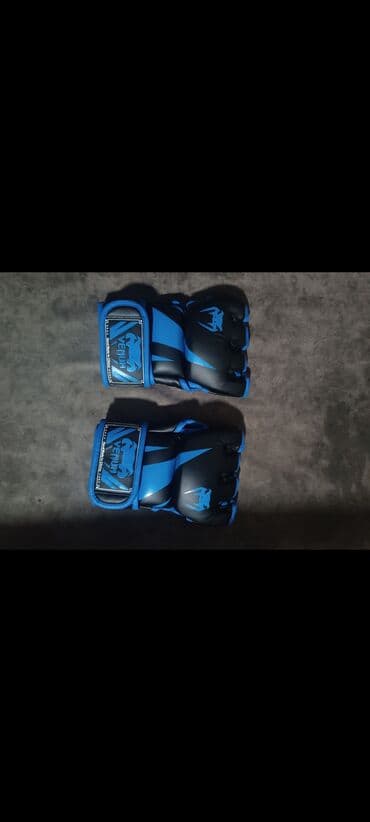 İdman qidaları: Məhsul: Venum MMA/Qrapplinq əlcəkləri (barmaq açıq) – mavi/qara — 3