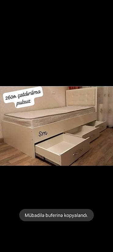 Мебель на заказ: *Siyirməli Çarpayı* *260 azn çatdırilma şəhər içi pulsuz* 💁‍♀️Rəng — 1