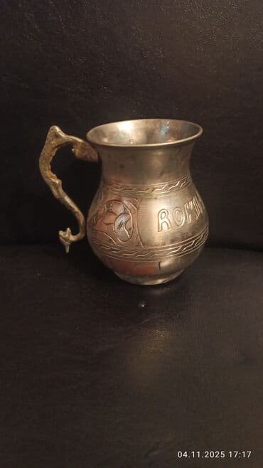 yag qabı: Fincanlar, rəng - Gümüşü, Metal, 1 əd — 2