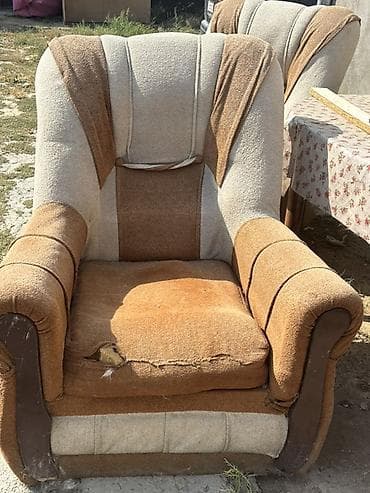 divanl: İşlənmiş, Divan, 2 kreslo, Bazalı, Açılmayan — 1