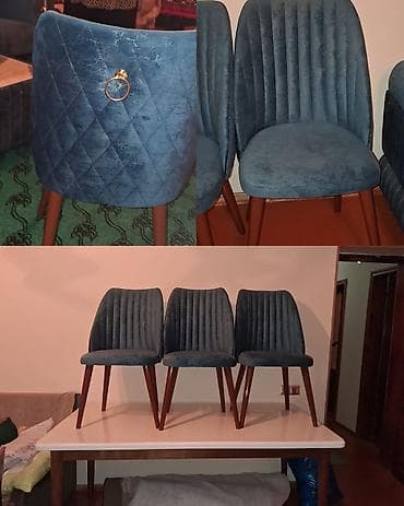 Qonaq otağı üçün, İşlənmiş, Kvadrat masa, 6 stul — 1