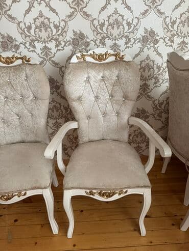 Ремонт и строительство: Для гостиной, Новый, Раскладной, Прямоугольный стол, 6 стульев — 3