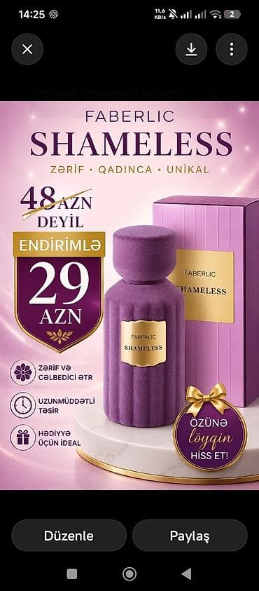 Shameless ətir 50ml endirimlə çatdırılma pulsuzdur lalafo.az -da Shameless ətir 50ml endirimlə çatdırılma pulsuzdur