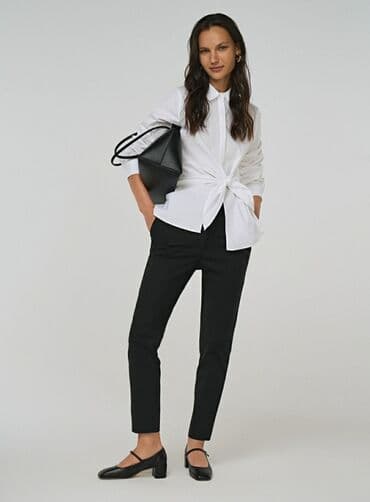 женские белые рубашки: L razmer ağ koynek, yeni — 1