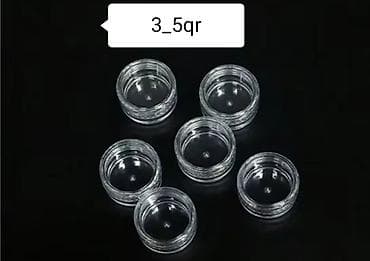 Şəffaf plastik qablar dəsti - Material: şəffaf plastik - Qapaqlı