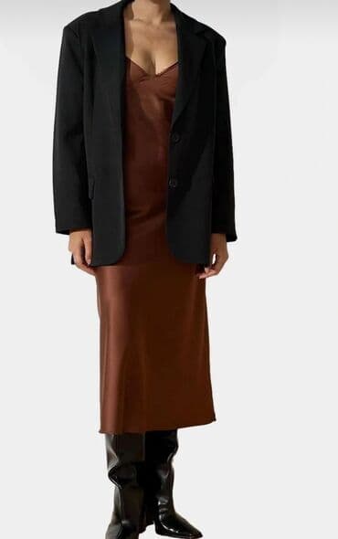 prakat donlar: Qəhvəyi saten slip don - Rəng: dərin şokolad/qəhvəyi - Parça: yumşaq — 2