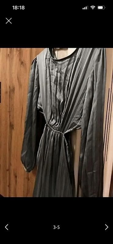 don: MNG brendinin uzun, qrafit-boz rəngdə paltar. - Model: Plisse — 5