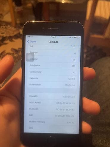 iphone temiri: IPhone 7, 128 GB, Qara, Barmaq izi — 7