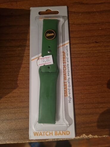 uşaq üçün ağıllı saat: Məhsul: Smart saat üçün saat kəməri - En: 20 mm - Rəng: Yaşıl - — 1