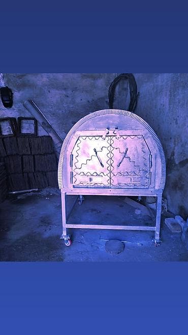 kamen peç: Metallik mobil soba/peç - Yarımkürə formalı, tam metal konstruksiya - — 1