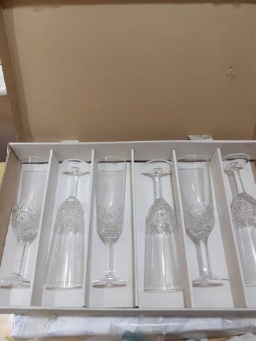 Bayraqlar: Qədəhlər, Şüşə, 6 ədədli dəst, 200 ml — 1