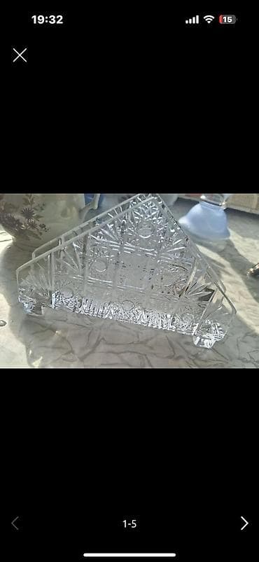 coca cola set serpi: Məişət və dekor üçün şüşə/porşelen aksesuarlar dəsti - Kəsimli büllur — 6