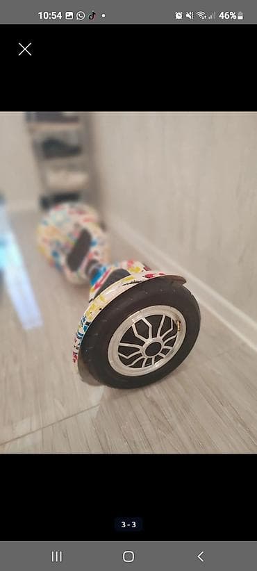 Электротранспорт: Qrafiti dizaynlı iki təkərli hoverboard (self-balance skuter) - — 3
