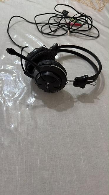 istemmis komputer: A4Tech simli qulaqlıq-mikrofon (headset) - Qulaqüstü dizayn — 2