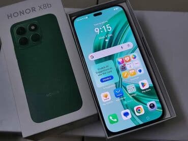 Honor X8b, 128 GB, rəng - Qara, Sensor, Barmaq izi, Simsiz şarj