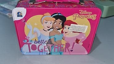 barbili tort sekilleri: Disney Princess metal qutu – uşaq üçün mini çamadan tipli — 2