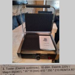 restoran avdanliği: Elektrik, 3 gözlü, Toster ilə — 3