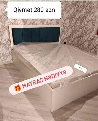 tek kravat: Yeni, İkinəfərlik çarpayı, Bazasız, Matras ilə, Siyirməsiz, Azərbaycan — 4