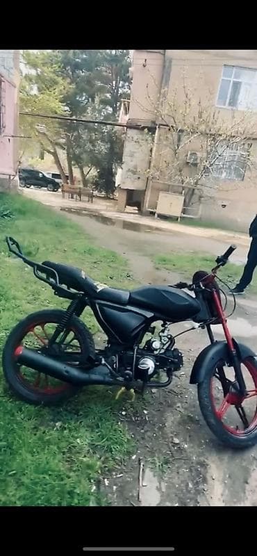 kub.az evler: Moped/motor velosiped – fərqli dizaynlı custom model - Rəng: mat qara — 2